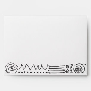 Jazzy Musical Bar Bat Mitzvah Custom Envelope