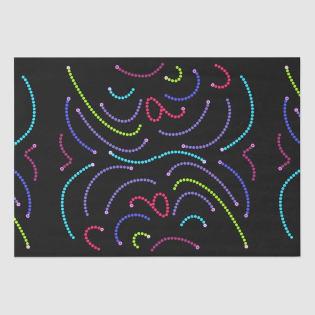 Jazzy Neon Hexagons Pattern  Tissue Paper (Front)