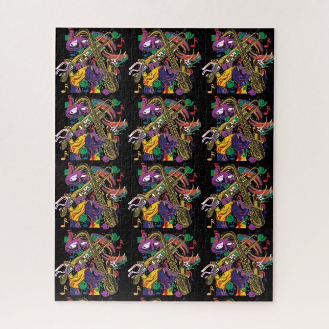 Jazzy New Orleans Music Fest Jigsaw Puzzle (Vertical)
