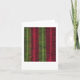 Jazzy red green abstract design card