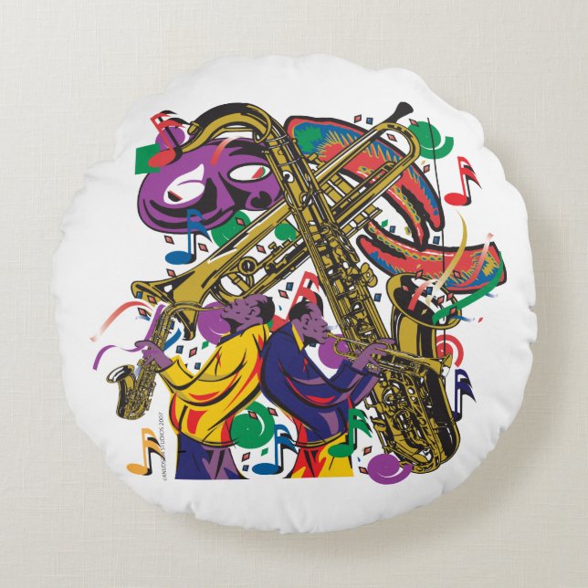JAZZy Round Pillow (Front)