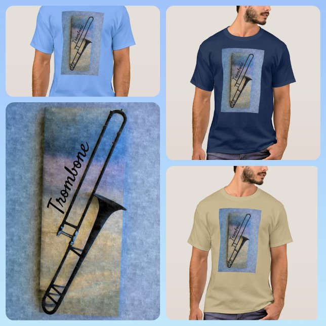 Jazzy Trombone Musical Artistic T-Shirt (Creator Uploaded)