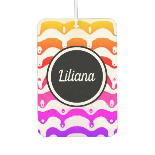 Jazzy Tropical Psychedelic Dripping Stripes Air Freshener