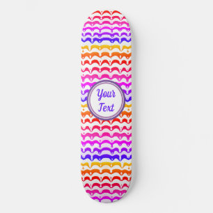 Jazzy Tropical Psychedelic Dripping Stripes Skateboard