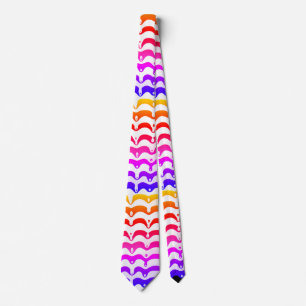 Jazzy Tropical Psychedelic Dripping Stripes Tie