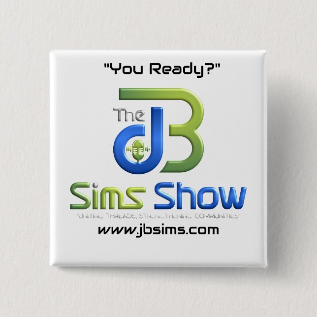 "JB Sims Show Unity Square Button - Collectable Pi (Front)
