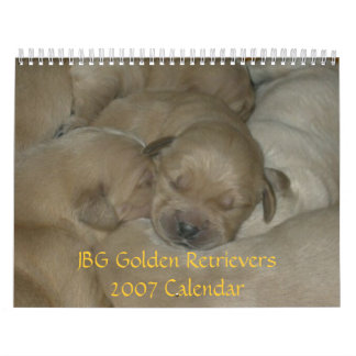 JBG Golden Retrievers 2007 Calendar