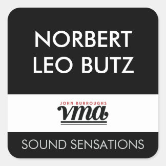 JBHS VMA Black Background with White ALL CAPS Font Square Sticker