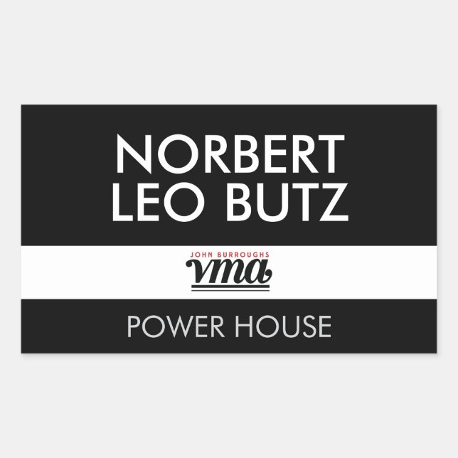 JBHS VMA Black Background with White ALL CAPS Font Sticker (Front)