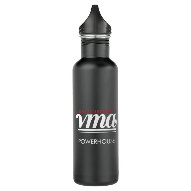 JBHS VMA Black with White Logo Customizable 710 Ml Water Bottle (Left)