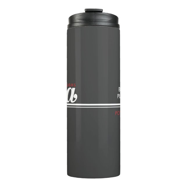 JBHS VMA Black with White Logo Customizable Thermal Tumbler (Front)