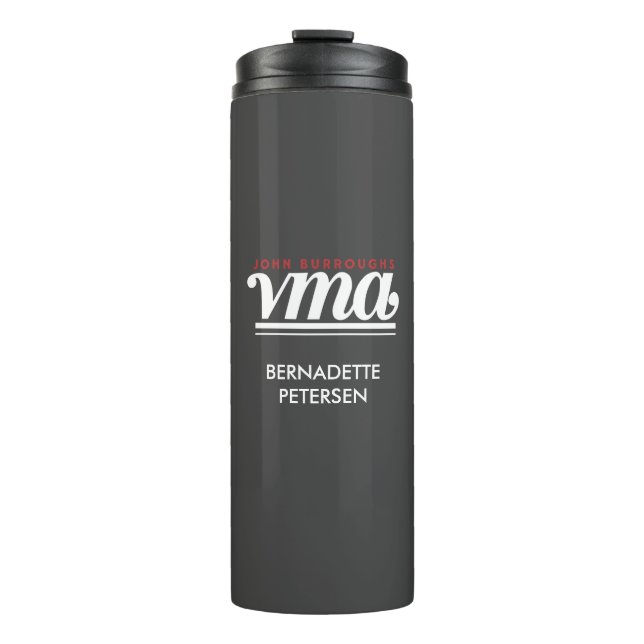 JBHS VMA Black with White Logo Customizable Thermal Tumbler (Front)
