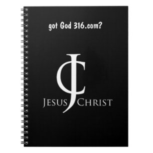 JC (Jesus Christ) Logo gotGod316.com Notebook