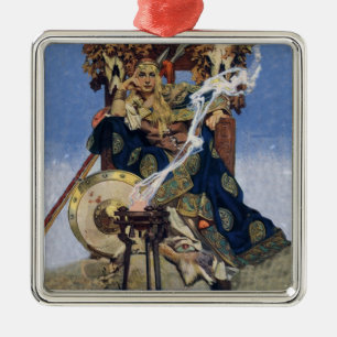 JC Leyendecker Queen Maeve Celtic Warrior Metal Ornament