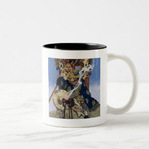 JC Leyendecker Queen Maeve Celtic Warrior Two-Tone Coffee Mug