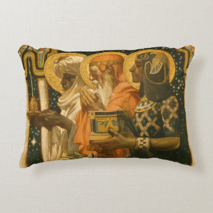 JC Leyendecker Three Wise Men Vintage Christmas Accent Pillow