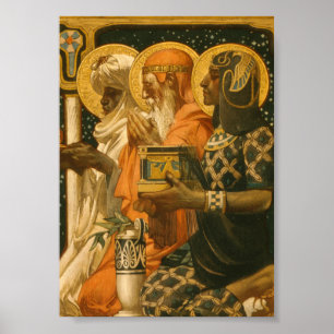 JC Leyendecker Three Wise Men Vintage Christmas Poster