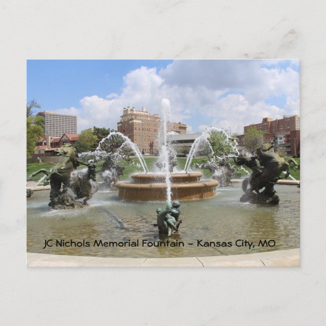 JC Nichols Memorial Fountain # 7 Postcard (Front)