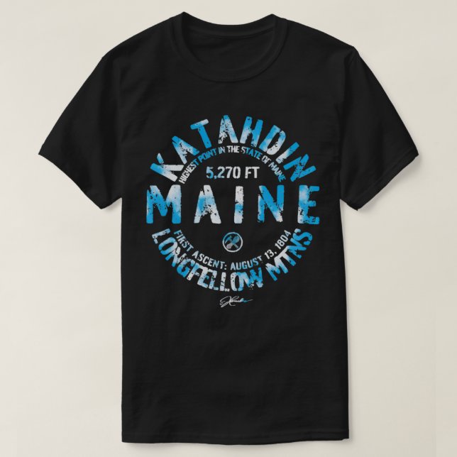 JCombs Katahdin, Maine  T-Shirt (Design Front)