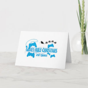 JCW Games Games Rule Christmas Greeting Card