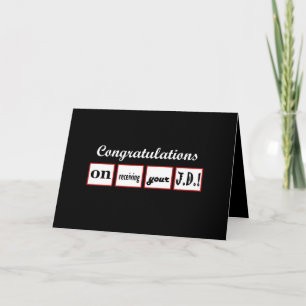 JD Degree - CUSTOM NAME Congratulations - Card
