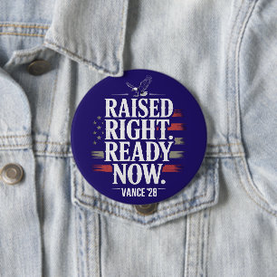 JD Vance 2028 America First Conservative 4 Inch Round Button