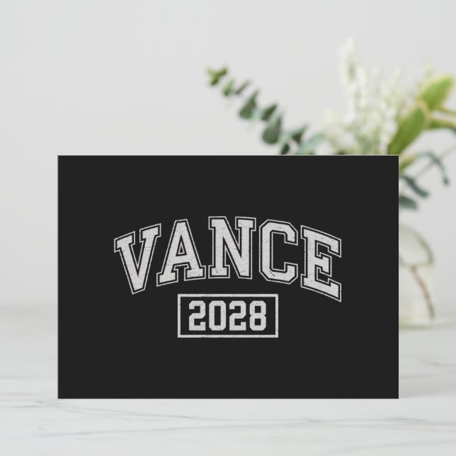 JD Vance 2028 President Election Campaign Vance  Invitation (Standing Front)