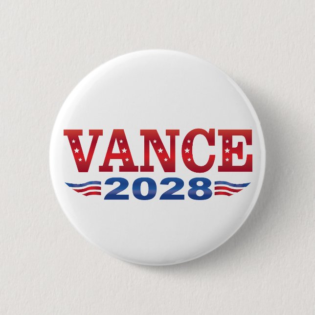 JD Vance President 2028 (bs) 2 Inch Round Button (Front)