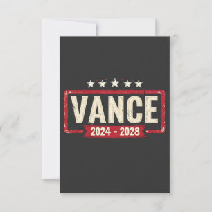 Jd Vance Trump Election 2028 President Vote  Thank You Card