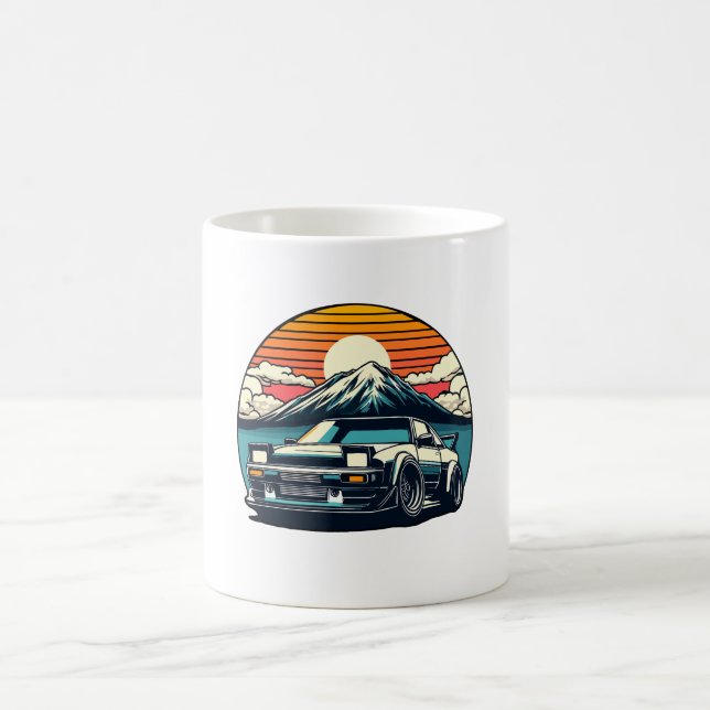 JDM car Japanese Retro Car Racing Drifting Legend  Coffee Mug (Center)