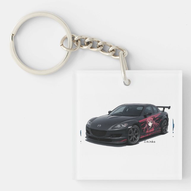 JDM car Mazda RX-8 Keychain (Front)