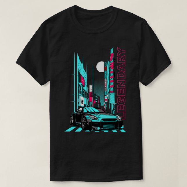 JDM Japanese Tokio Racecar Tuning Car  T-Shirt (Design Front)