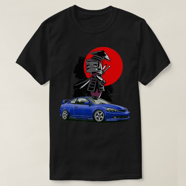 JDM RSX Auto Tuning Japan Samurai Sun Drift  1  T-Shirt (Design Front)