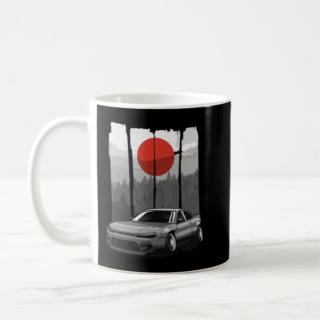 JDM S15 Silvia Japan Drift Car Rising Sun Tuning   Coffee Mug (Left)