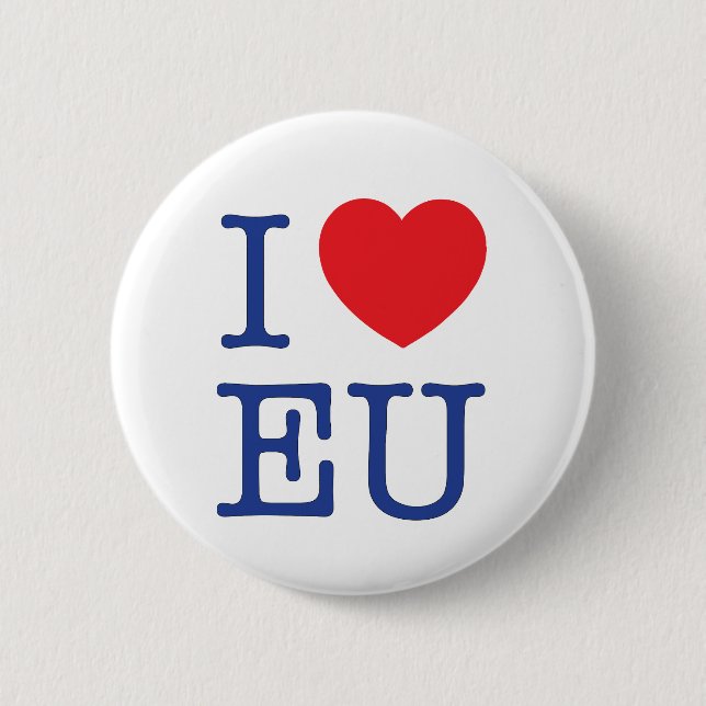 "Je Badge d'UE de coeur"/Pin/bouton (Devant)