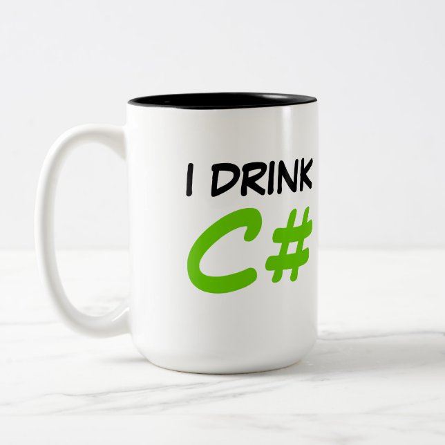 Je bois la tasse de C# (Gauche)