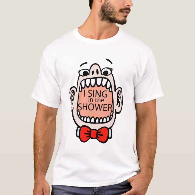 Je chante dans le T-shirt de douche (Devant)