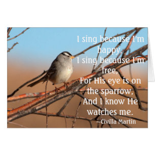 Je chante parce que je suis moineau heureux