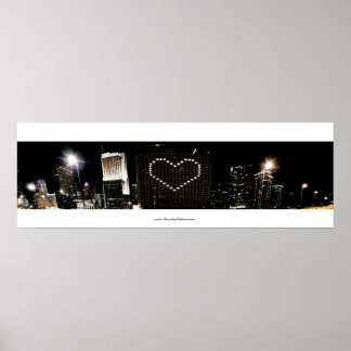 Je coeur Chicago Skyline en Colour Poster