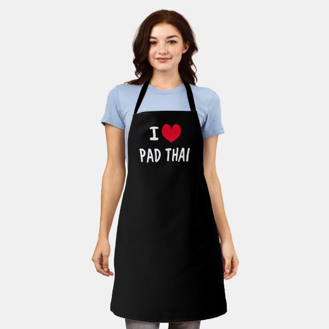 Je coeur Pad Thai amusant tablier de cuisine pour  (Porté)