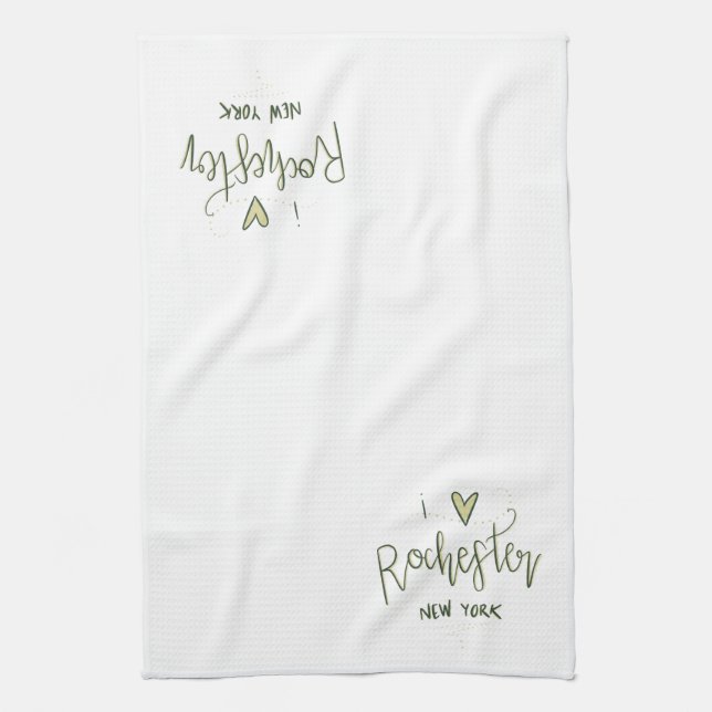 "Je coeur serviette de cuisine de Rochester NY" (Vertical)