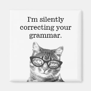 Je corrige en silence votre magnet frigo grammar