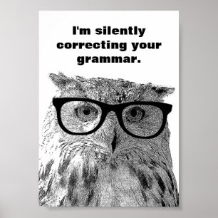 Je corrige silencieusement votre affiche de hibou