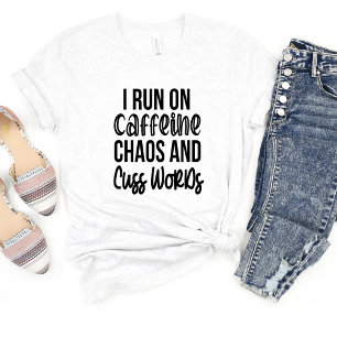 Je Coure À La Caféine... T-shirt de mème amusant S