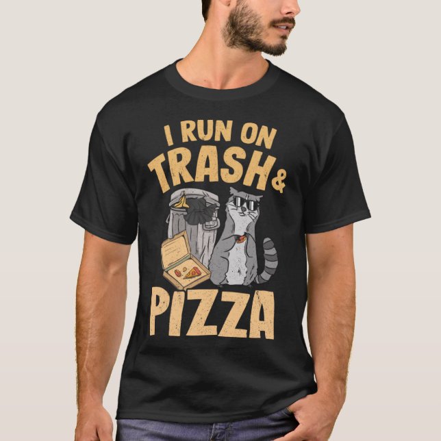 Je Coure Sur Les Ordures Et Pizza Raccoon Sweat -  (Devant)
