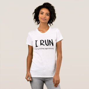 Je cours à mon T-shirt d'encolure ras du cou de