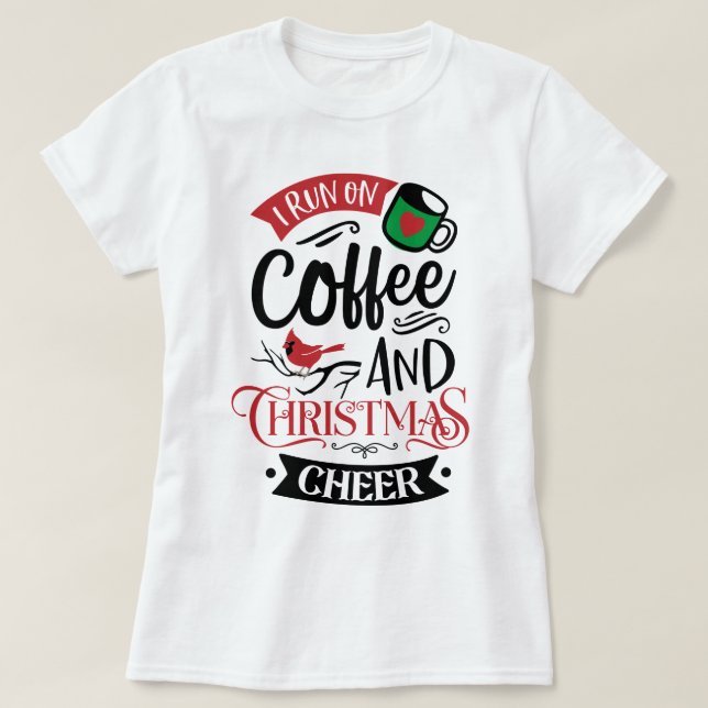 Je Cours Sur Café & T-Shirt De Noël Cheer Womens (Design devant)