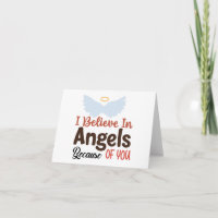 Je crois aux anges à cause de toi Carte de vœux vi