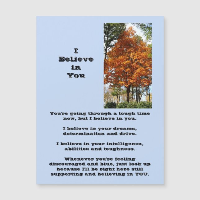 Je crois en votre carte magnétique (Devant)