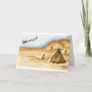 Je crois l'aquarelle cherokee de carte de Noël